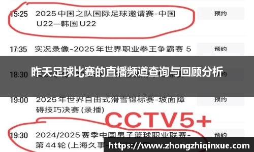 昨天足球比赛的直播频道查询与回顾分析