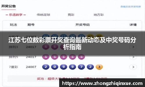 江苏七位数彩票开奖查询最新动态及中奖号码分析指南